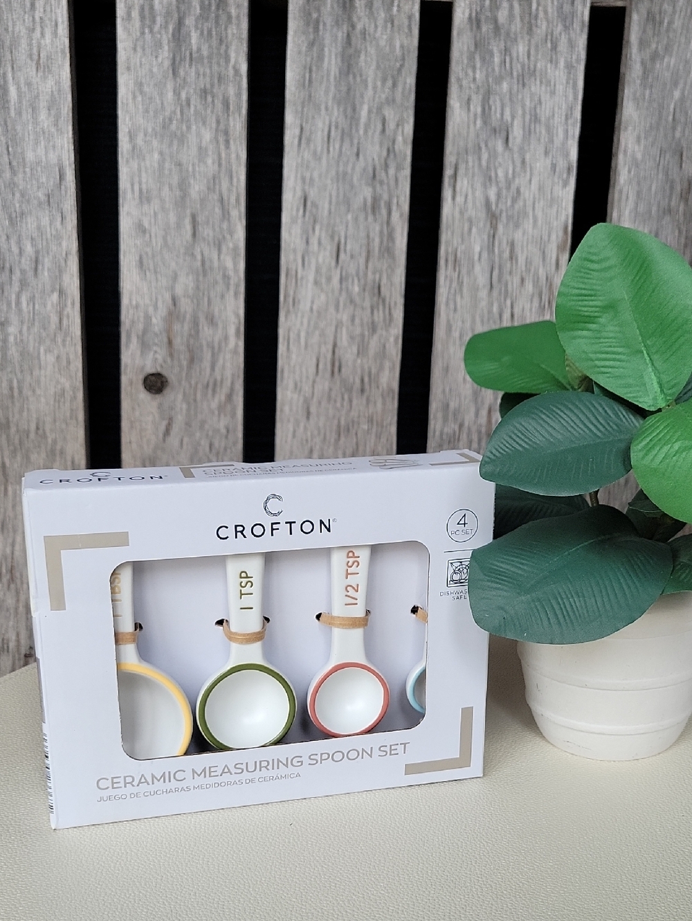Crofton Ceramic Measuring Spoon Set - Multi-Color